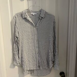Jane and Delaney size medium striped coverup long sleeve top